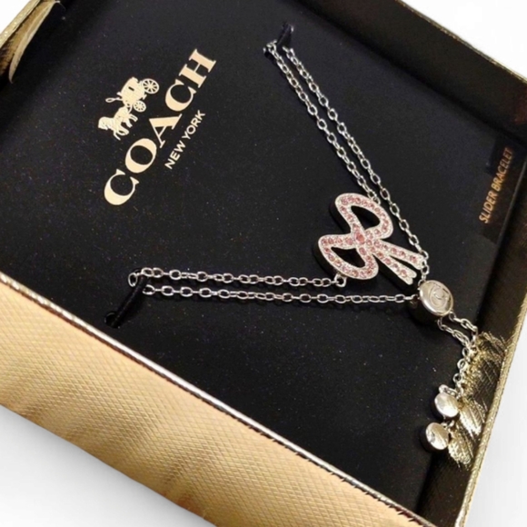 Coach Bow Tie Pendant Slider Bracelet - Picture 3 of 5